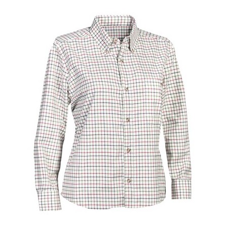 Langærmet Damebluse Prohunt Holly - Khaki/Rød