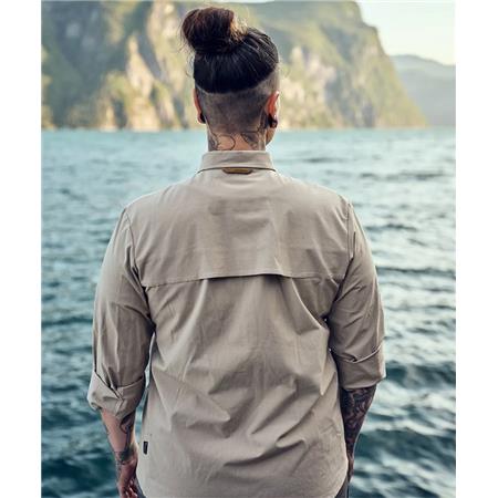 LANGÆRMET DAMESKJORTE PINEWOOD EVERYDAY TRAVEL L/S W - SAND