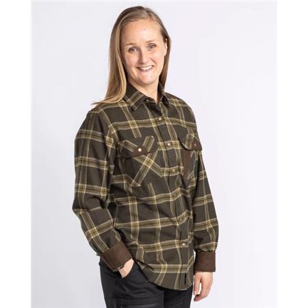 LANGÆRMET DAMESKJORTE PINEWOOD PRESTWICK EXCLUSIVE W - GRØN