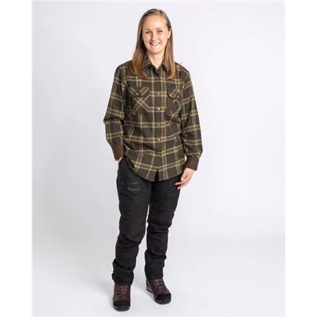 LANGÆRMET DAMESKJORTE PINEWOOD PRESTWICK EXCLUSIVE W - GRØN