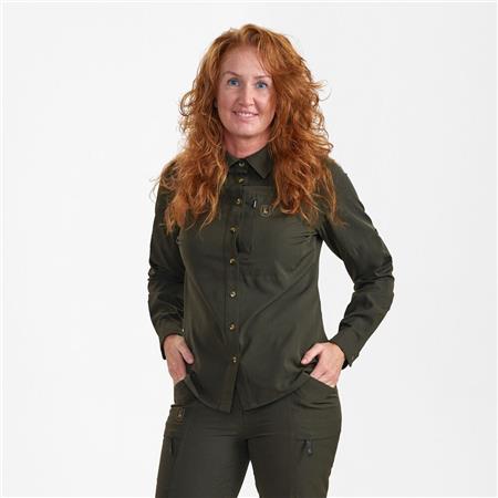LANGÆRMET DAMESSKJORTE DEERHUNTER CANOPY LADY - GRØN
