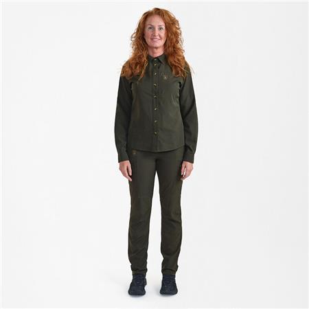 LANGÆRMET DAMESSKJORTE DEERHUNTER CANOPY LADY - GRØN