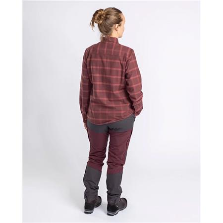 LANGÆRMET DAMESSKJORTE PINEWOOD VÄRNAMO FLANNEL W - BORDEAUX