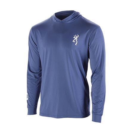 LANGÆRMET HERRE-T-SHIRT BROWNING TEAMSPIRIT - INDIGOBLÅ