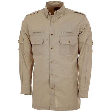 Langærmet Herreskjorte Bartavel Authentic - Beige