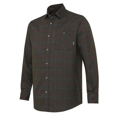 Langærmet Herreskjorte Beretta Jargo Stretch - Brun/Bordeaux