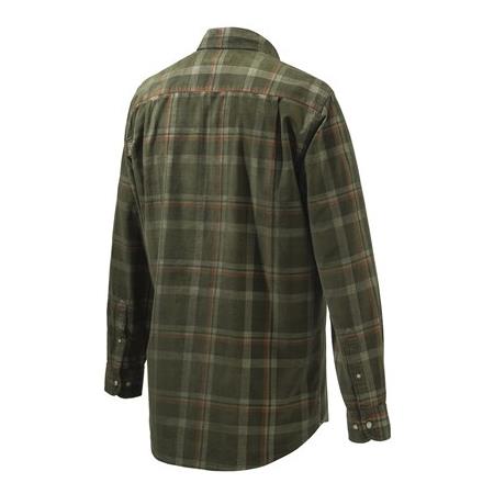 LANGÆRMET HERRESKJORTE BERETTA MANCHESTER CORDUROY SHIRT - GRØN/ORANGE