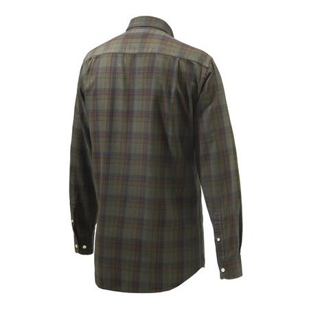 LANGÆRMET HERRESKJORTE BERETTA WOOD BUTTON DOWN SHIRT - BEIGE/RØD
