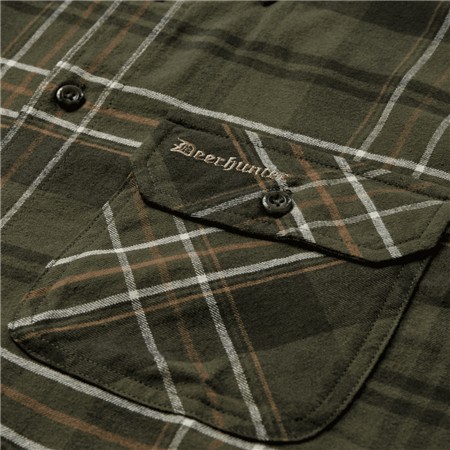 LANGÆRMET HERRESKJORTE DEERHUNTER CALEB SHIRT - GRØNT TERN