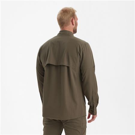 LANGÆRMET HERRESKJORTE DEERHUNTER CANOPY - GRÅ