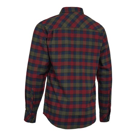 LANGÆRMET HERRESKJORTE DEERHUNTER COOPER SHIRT - RØDTERNET