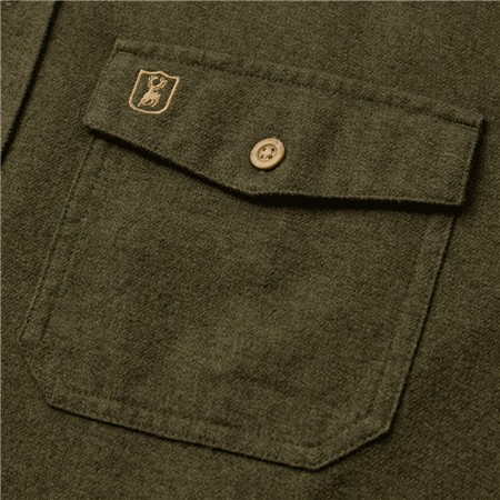 LANGÆRMET HERRESKJORTE DEERHUNTER EVAN SHIRT - SKOVGRØN