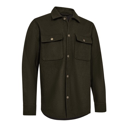 LANGÆRMET HERRESKJORTE DEERHUNTER TATRA OVERSHIRT - BLÅ TERN