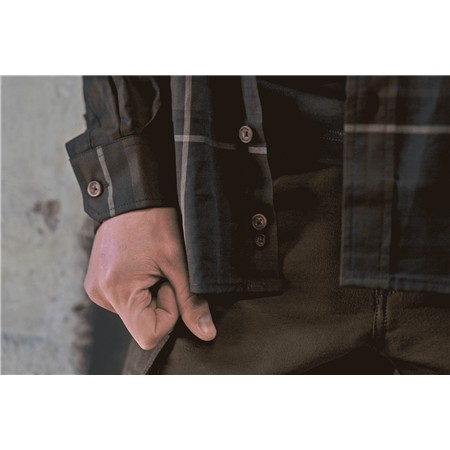 LANGÆRMET HERRESKJORTE HARKILA AKSE L/S - SHADOW BROWN CHECK