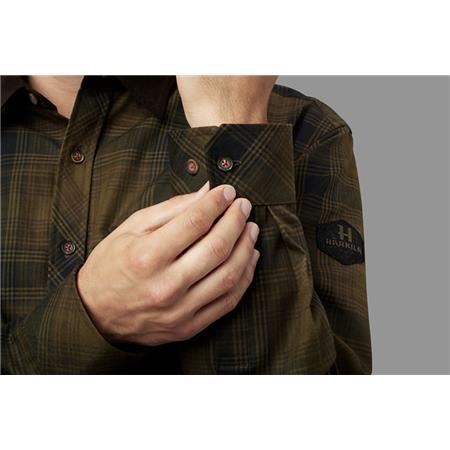 LANGÆRMET HERRESKJORTE HARKILA DRIVEN HUNT FLANNEL - KHAKI
