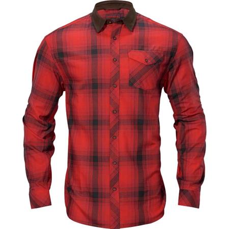 Langærmet Herreskjorte Harkila Driven Hunt Flannel - Rød