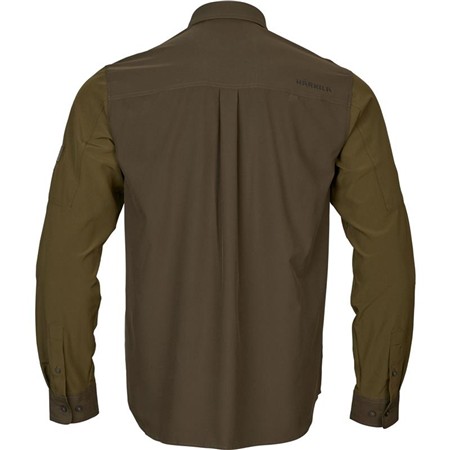 LANGÆRMET HERRESKJORTE HARKILA LOGMAR LIGHTWEIGHT L/S - MØRK OLIVEN/PILGRØN