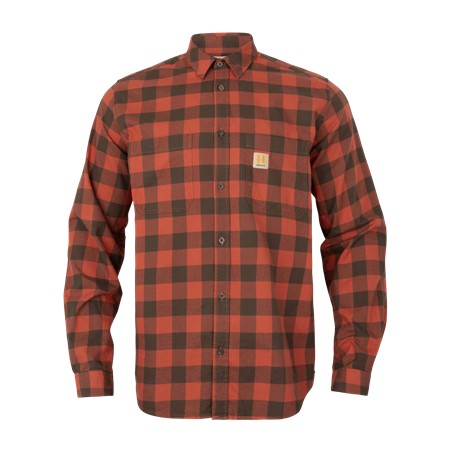Langærmet Herreskjorte Harkila Scandinavian L/S - Efterårsorange Ternet