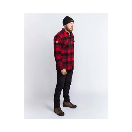 LANGÆRMET HERRESKJORTE PINEWOOD CANADA CLASSIC 2.0 - RØD/SORT