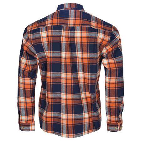 LANGÆRMET HERRESKJORTE PINEWOOD HÄRJEDALEN - MARINEBLÅ/ORANGE