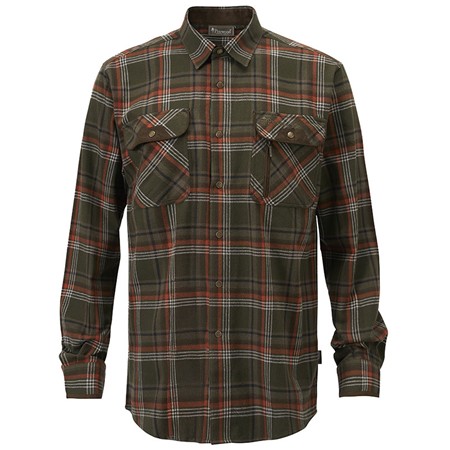 Langærmet Herreskjorte Pinewood Prestwick Exclusive - Grøn/Brændt Orange