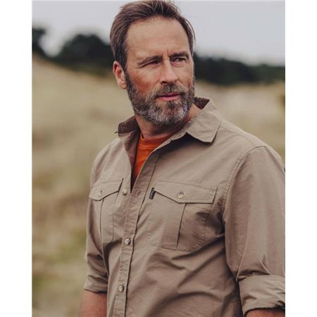 LANGÆRMET HERRESKJORTE PINEWOOD SAFARI L/S - SANDSTEN