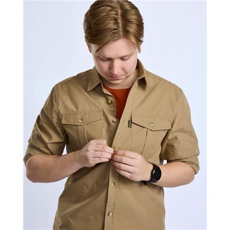 LANGÆRMET HERRESKJORTE PINEWOOD SAFARI L/S - SANDSTEN