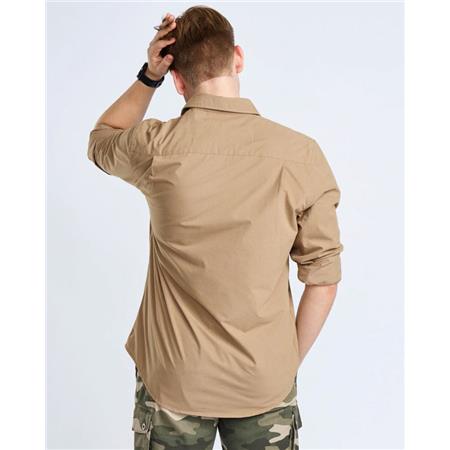 LANGÆRMET HERRESKJORTE PINEWOOD SAFARI L/S - SANDSTEN