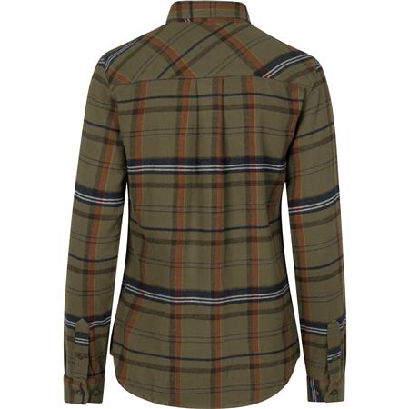 LANGÆRMET HERRESKJORTE SEELAND SKYE FLANNEL - GRØN/TERRACOTTA