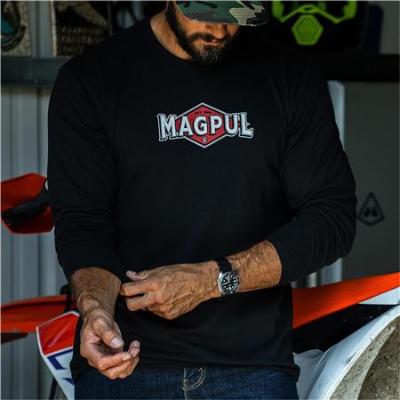 LANGÆRMET T-SHIRT TIL HERRE MAGPUL STATION - SORT