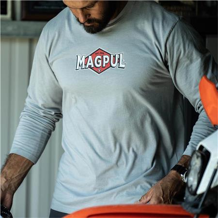 LANGÆRMET T-SHIRT TIL MÆND MAGPUL STATION - GRÅ