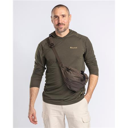 LANGÆRMET T-SHIRT TIL MÆND PINEWOOD INSECTSAFE FUNCTION HOODIE - GRØN