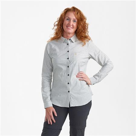 LANGÆRMET SKJORTE TIL KVINDER DEERHUNTER LADY SARA - GRØN/BEIGE