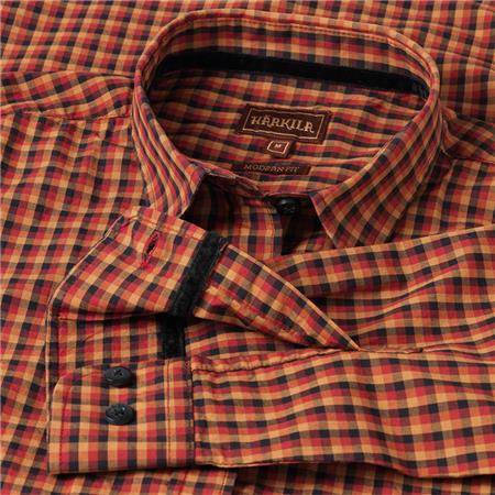 LANGÆRMET SKJORTE TIL KVINDER HARKILA SELJA LADY L/S CHECK - RØD/SORT TERNET