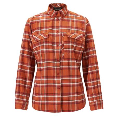 Langærmet Skjorte Til Kvinder Pinewood Abisko Hiking Flannel - Brændt Orange