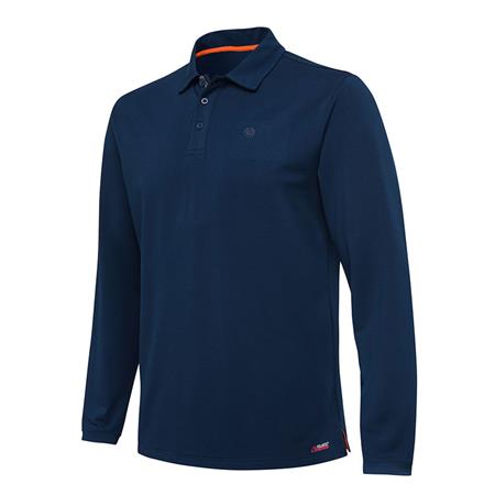 Langarm-Polo Herren Beretta Tech Corporate Ls - Blau Total