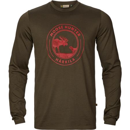 Langarm T-Shirt Für Herren Harkila Game L/S - Willow Green Moose