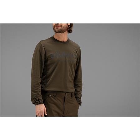 LANGARM-T-SHIRT HERREN HARKILA MOUNTAIN HUNTER LS - GRÜN/BRAUN