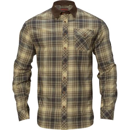 Langärmeliges Herrenhemd Harkila Driven Hunt Flannel - Beige