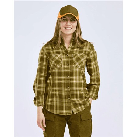 LANGARMHEMD FÜR DAMEN PINEWOOD HÄRJEDALEN - OLIVE GREEN
