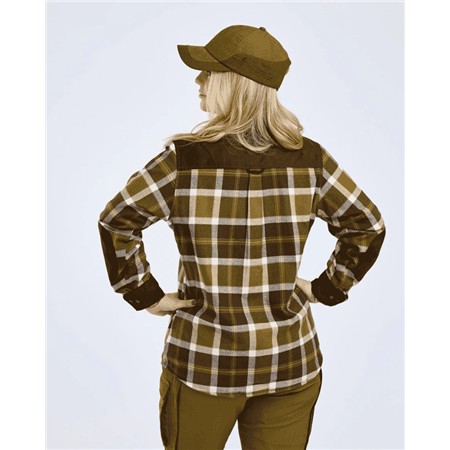 LANGARMHEMD FÜR FRAUEN PINEWOOD DOUGLAS - OLIVE GREEN/BLANC