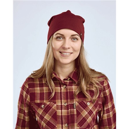 LANGARMHEMD FÜR FRAUEN PINEWOOD HÄRJEDALEN - BURGUNDY/OLIVE GREEN