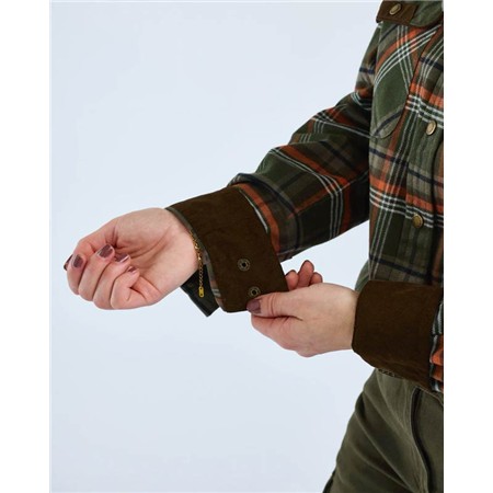 LANGARMHEMD FÜR FRAUEN PINEWOOD PRESTWICK EXCLUSIVE - GREEN/BURNED ORANGE