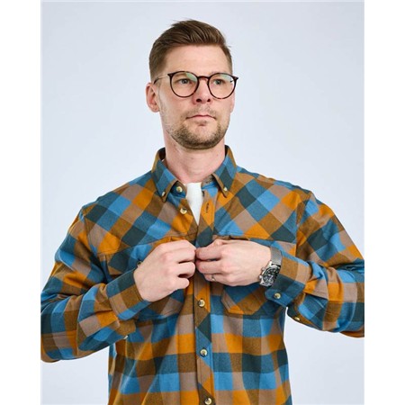 LANGE MOUWEN BLOUSE VOOR VROUWEN PINEWOOD LUMBO - FUDGE/BLEU