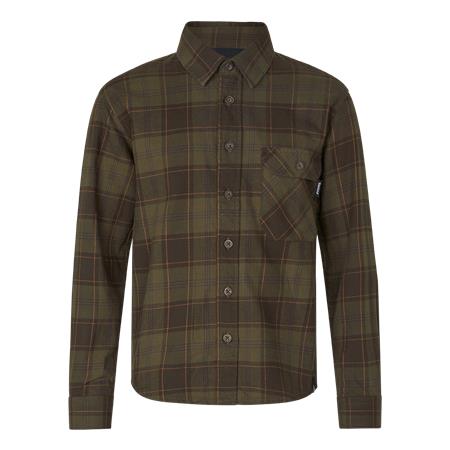 Lange Mouwen Overhemd Junior Seeland Glen Junior Flannel - Pine Green/Dark Navy Check