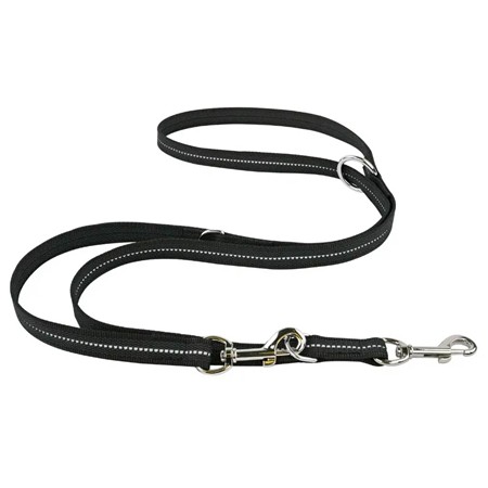 Leine Difac Reflec Gomme Multipositions - Schwarz