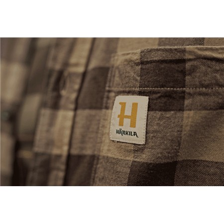 LONG SLEEVE SHIRT FOR MEN HARKILA SCANDINAVIAN L/S - ANTIQUE BRONZE CHECK