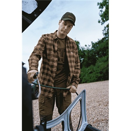 LONG SLEEVE SHIRT FOR MEN HARKILA SCANDINAVIAN L/S - ANTIQUE BRONZE CHECK