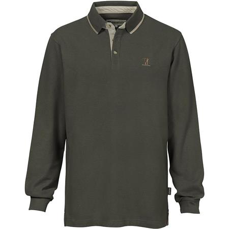Long-Sleeved Polo Shirt Man Percussion - Khaki