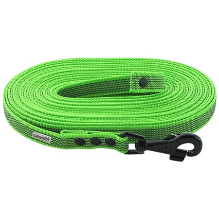 Longe Canihunt Made In France Sangle Caoutchouc Anti-Glisse - Vert